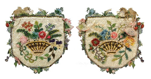 A Georgian needlework purse finely 168403