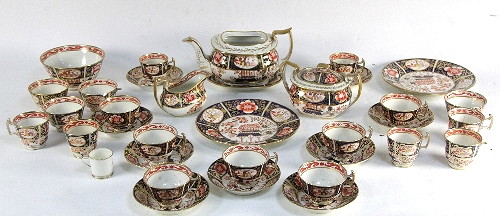 A 19th Century tea set decorated