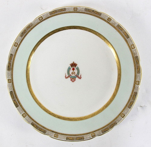 A Minton regimental plate the 46th 16841d