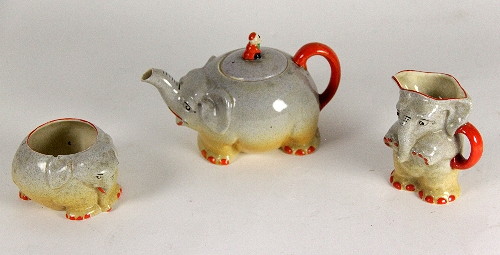 A Royal Venton elephant form tea