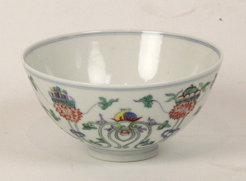 A Chinese doucai bowl mark of Yongzheng