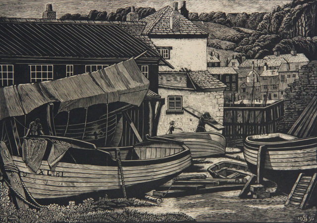 Bernard Sleigh The Boat Shed Mevagissey 16847e