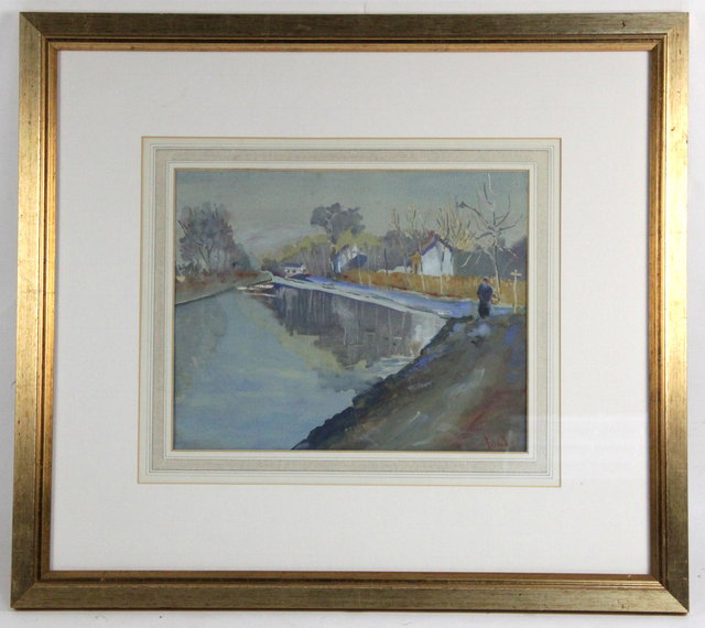 Ellis Silas River Scene signed