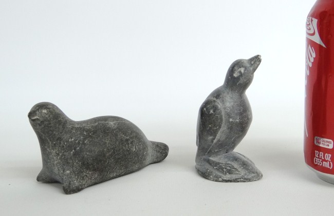 Lot two Inuit Eskimo stone sculptures