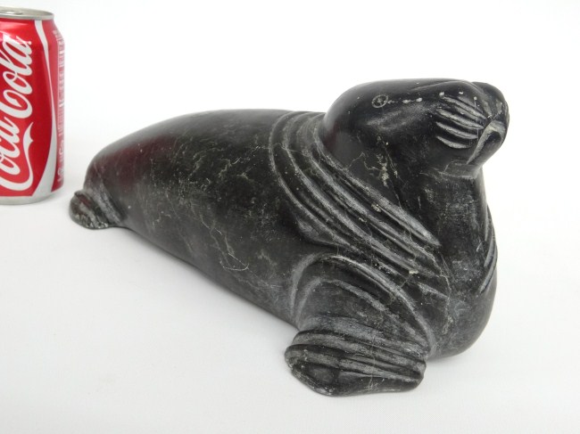 Inuit Eskimo Stone Sculpture seal  168657