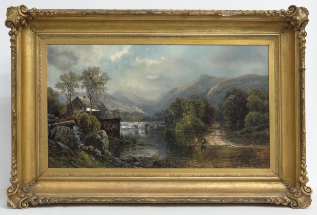 19th c. oil on canvas landscape