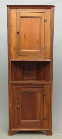 Early diminutive corner cupboard