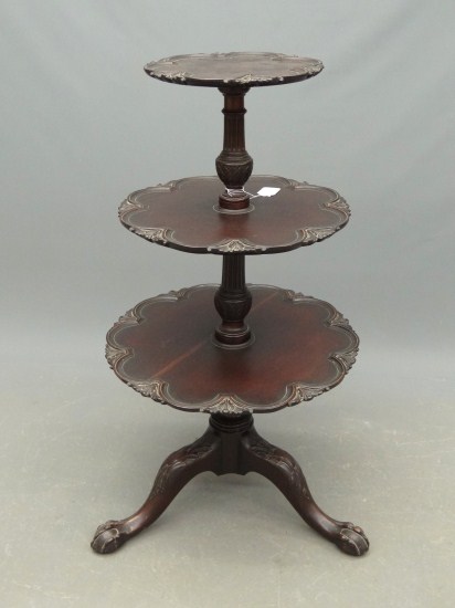 19th c three tiered mahogany dumbwaiter 168693