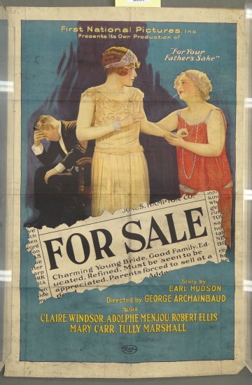Vintage movie poster ''For Sale.....Story