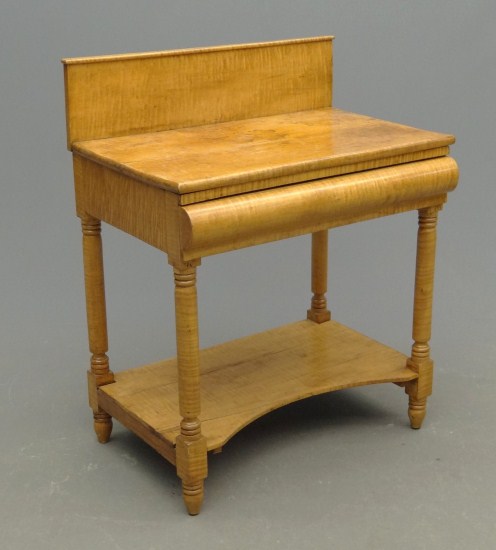 19th c tiger maple single drawer 1686b8