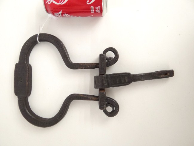 Early French forged iron door knocker.