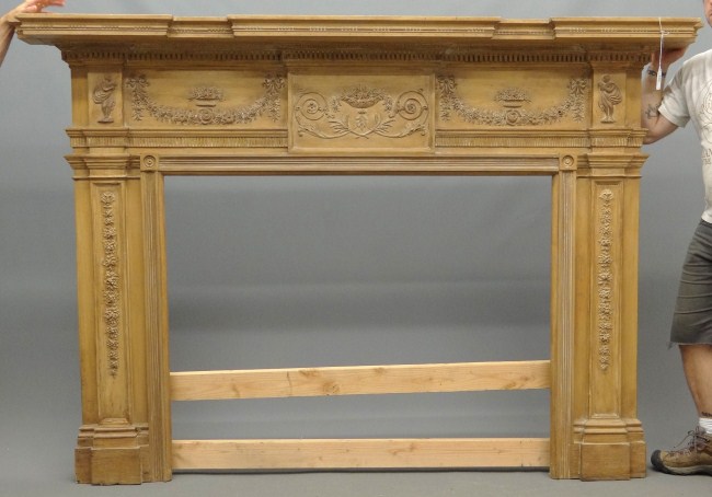 Fine early 19th c. fireplace mantle