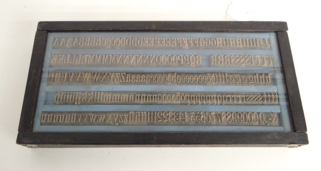 19th c book printers type brass 168706