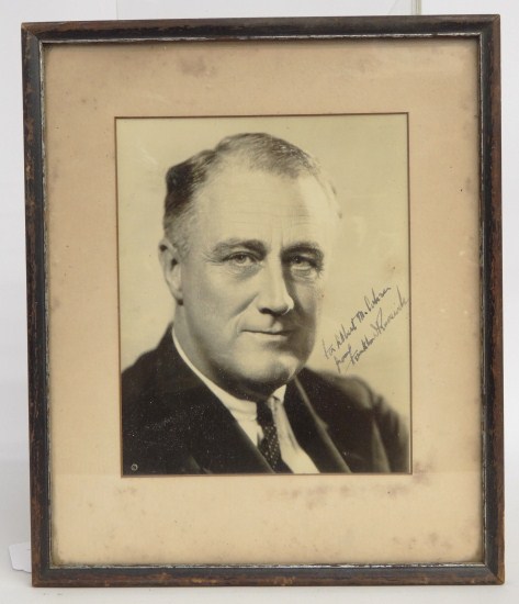 Autographed photo Franklin Delano Roosevelt.