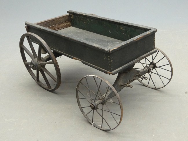 19th c. child s wagon marked LW.