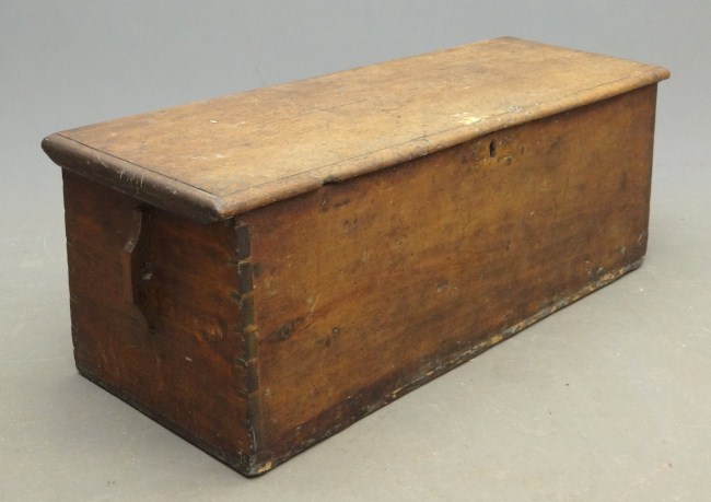 19th c. sea chest. 50'' W 17''