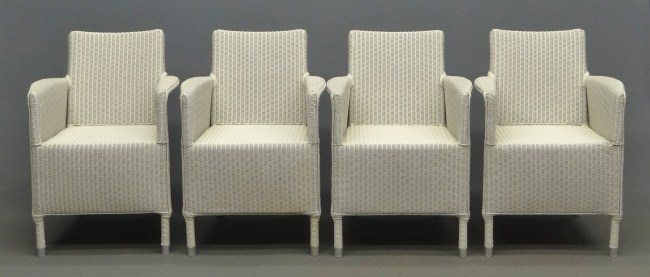 Set of four high quality wicker chairs