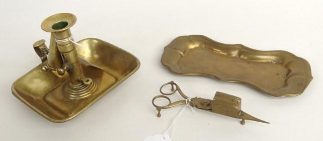 19th c candle nippers with tray  168793