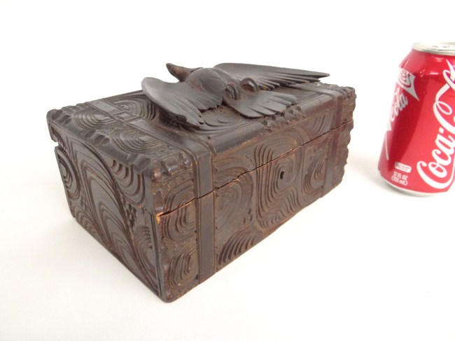 19th c folk art Mason box with 16878a