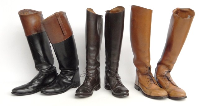 Lot three pair riding boots one