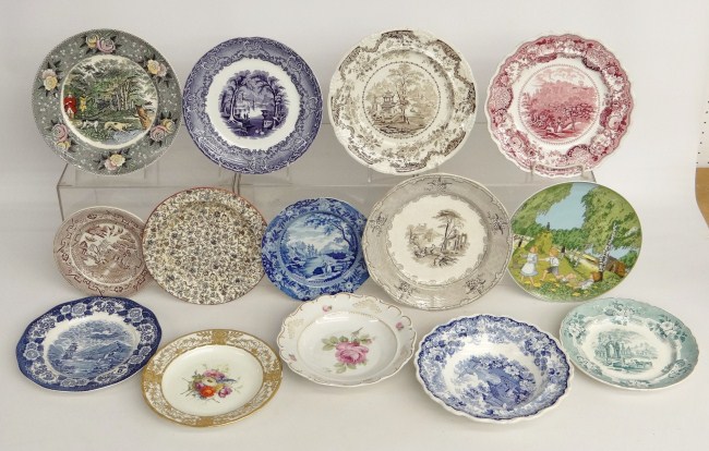 Lot 14 various 19th 20th c plates 1687bd