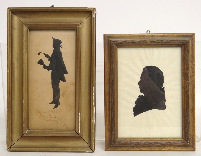 Lot two early silhouettes including 1687e3