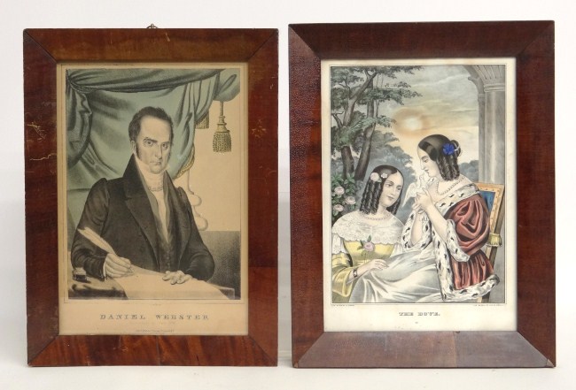 Lot two 19th c Currier And Ives 1687dd