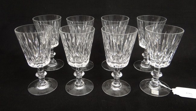 Set of eight Hawks Mallory goblets.
