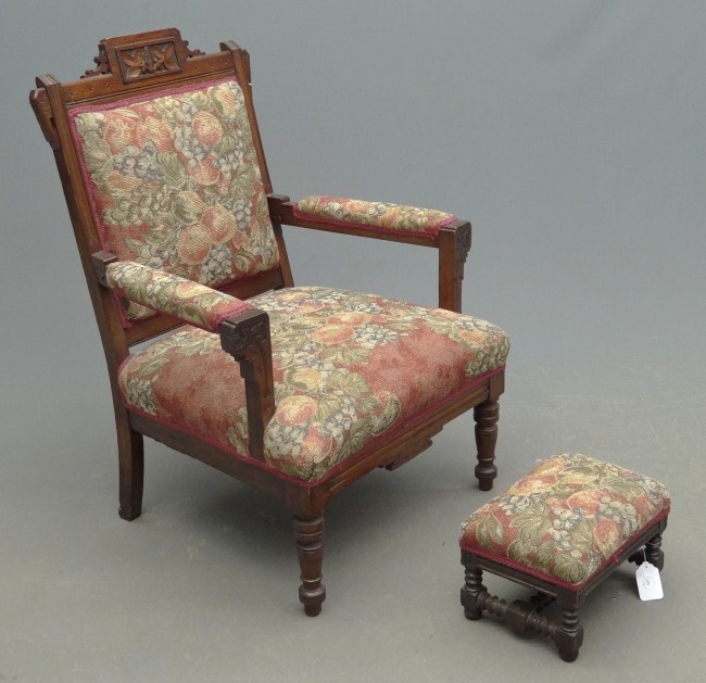 Victorian upholstered chair with 16881c
