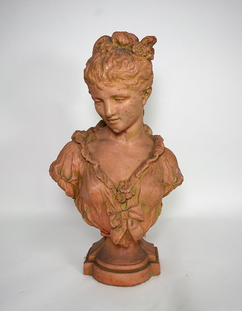 A late 19th Century terracotta bust