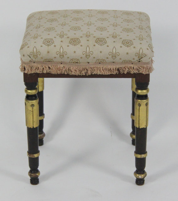 A 19th Century upholstered stool