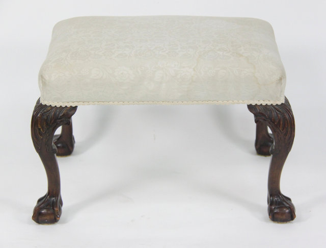 A George II style upholstered stool 16888a