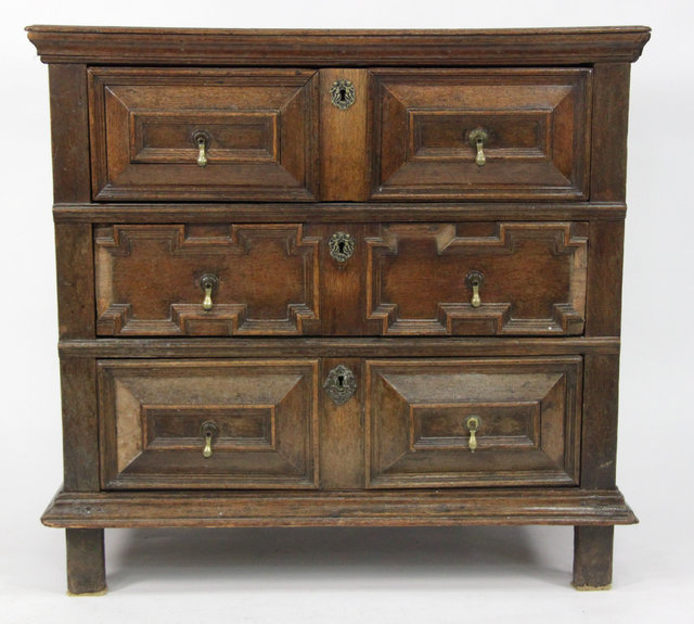 A 17th Century oak chest fitted 16888c