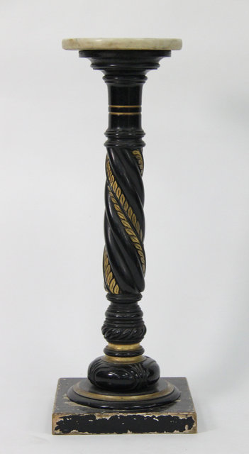 An ebonised and gilt painted pedestal 168893