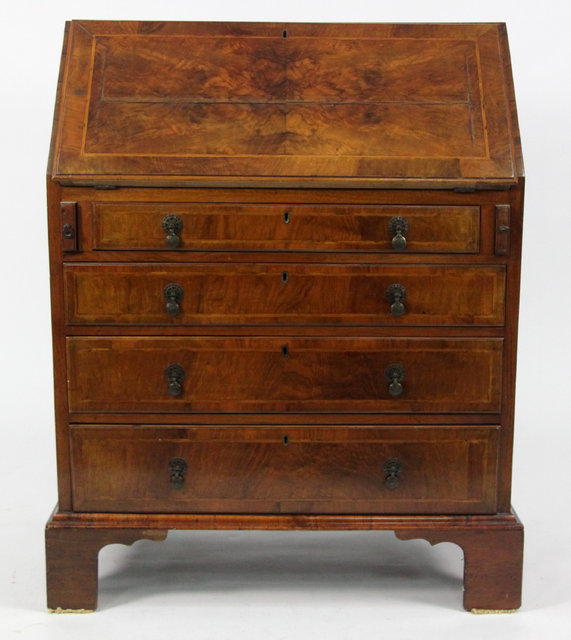 An 18th Century style walnut bureau