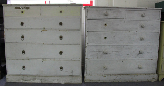 A 19th Century white painted pine chest