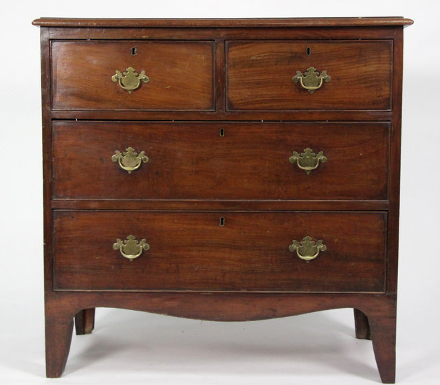 A George IV mahogany chest fitted 1688a5