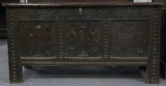 An early 18th Century oak chest 1688af