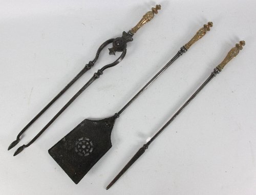 A set of three Georgian steel and 1688be