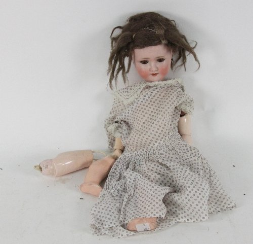 A Simon & Halbig bisque head doll with