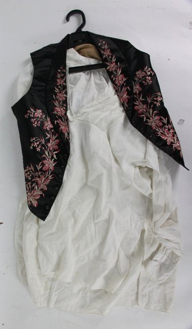 A black satin waistcoat finely 1688f2