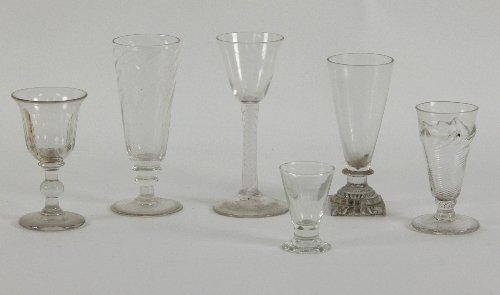 A cordial glass with airtwist stem