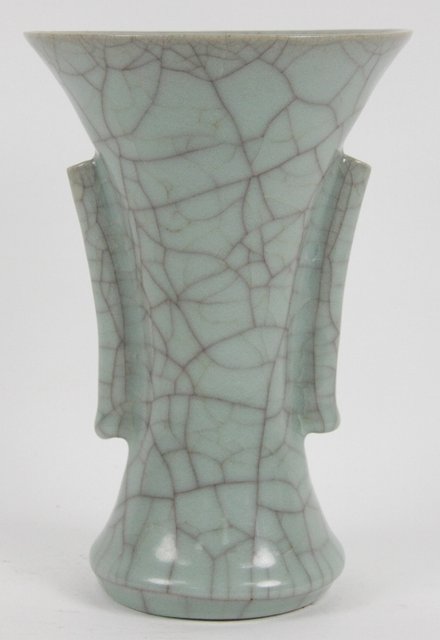 A Chinese crackle glaze vase of