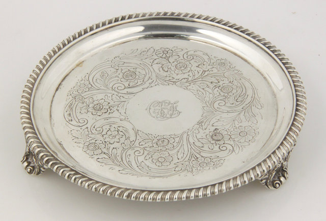 A George III silver waiter Joseph