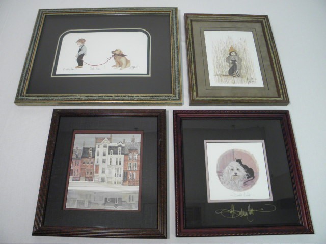 Four framed and signed P. Buckley