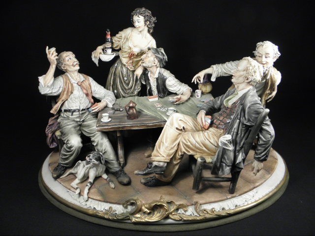 Capodimonte fine porcelain figural group