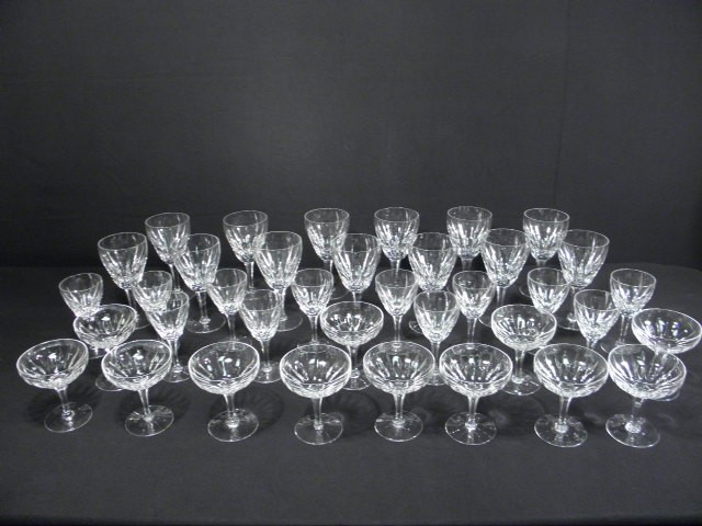 Lot of Stuart cut crystal stemware.