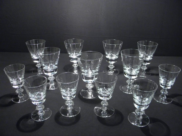 Val St. Lambert crystal stemware.