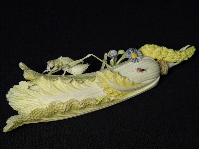 Chinese carved ivory vegetable.