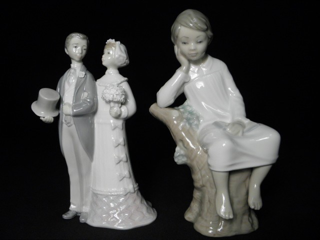 Two Lladro porcelain figurines.